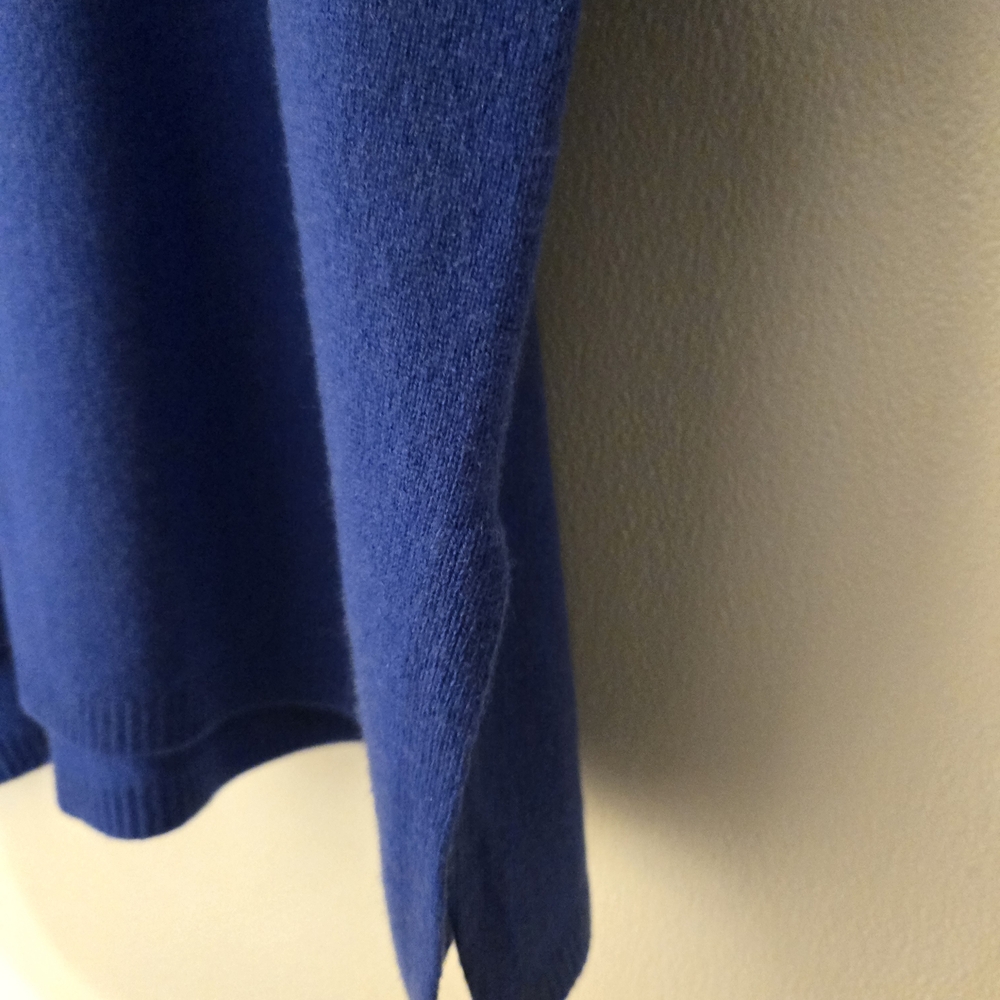 Cashmere Sweater Plus Size Cobalt Blue Lands End - Picture 3 of 7